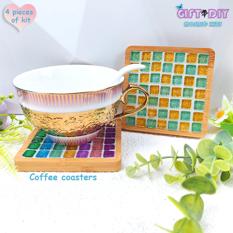4 Pieces DIY Mosaic Handmade Gift ＆ Craft Material Kit