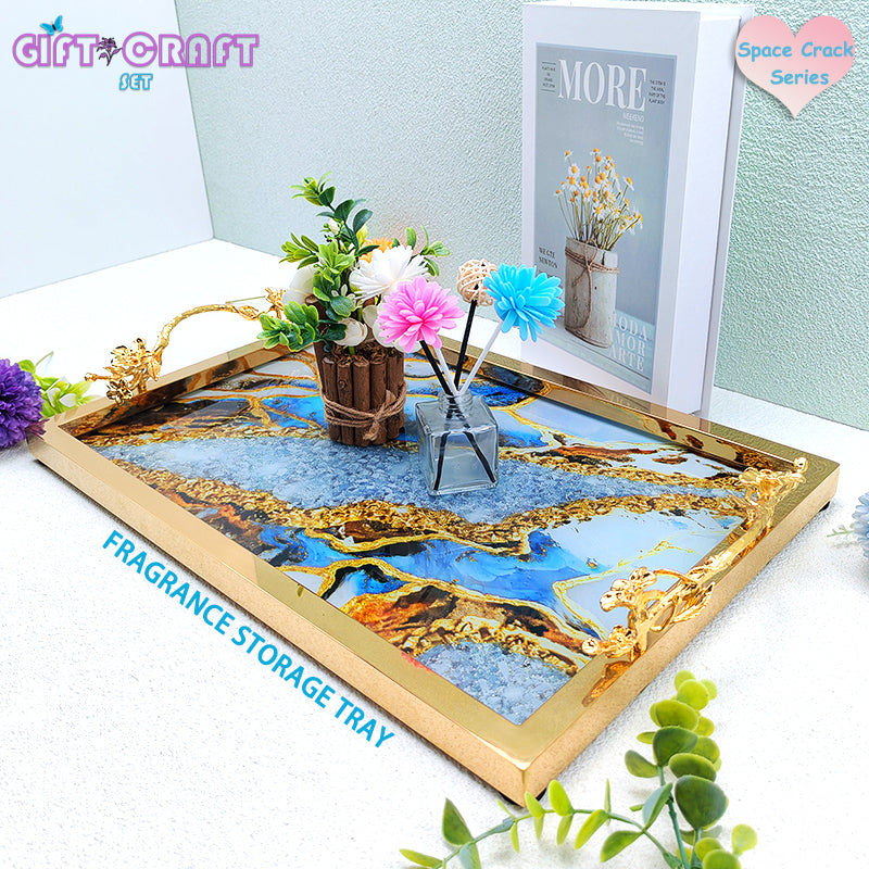 Luxury Tray Gift with Copper Handles, Decor, Serving Tray for Coffee, Bathroom, Vanity & Home Decor