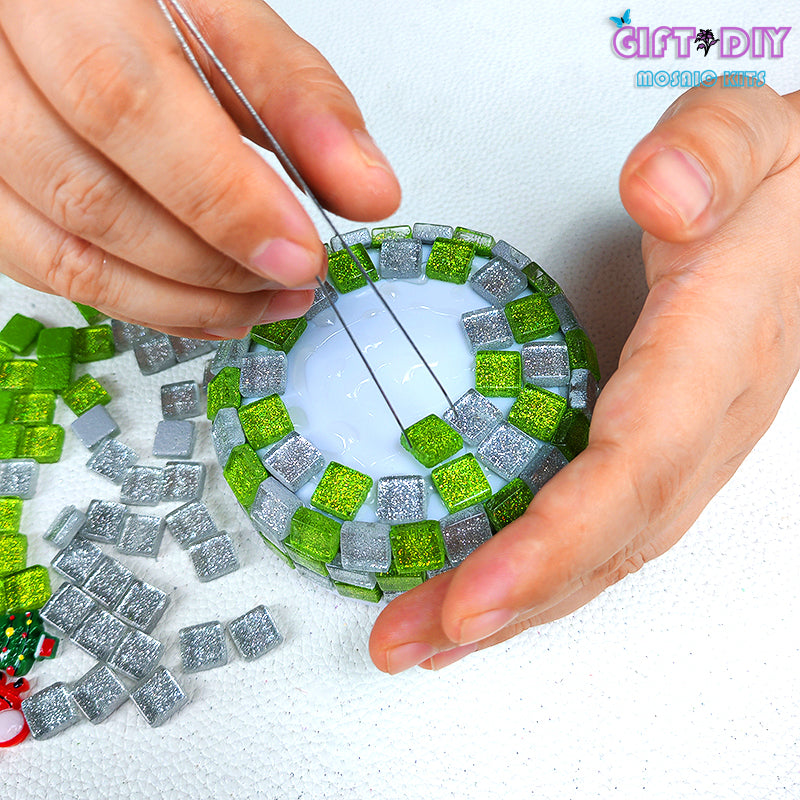 DIY Mosaic Christmas Tree Music Box Kit | Rotating Musical Holiday Decor for Family, Wedding & Birthday Gifts