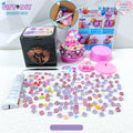 DIY Mosaic Castle Music Box Kit, Handmade Rotating Musical Box for Kids, Birthday Christmas Gift Home Decor