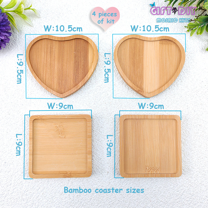 4 Pieces DIY Mosaic Handmade Gift ＆ Craft Material Kit