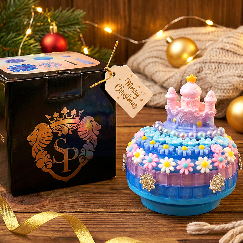 DIY Castle Mosaic Music Box Kit - Handmade Craft Gift for Kids & Adults