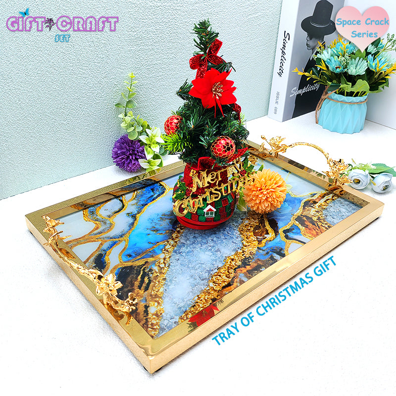 Luxury Tray Gift with Copper Handles, Decor, Serving Tray for Coffee, Bathroom, Vanity & Home Decor